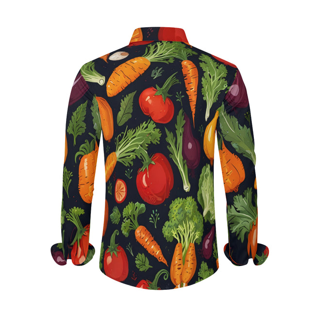 Veggies Pattern Men's Classic Long-Sleeved Shirt