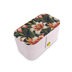 Lily Flower Pattern Personalized Portable Jewelry Box