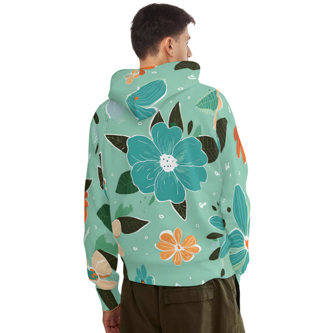 Floral Seamless Pattern Men's Adult Hoodie Set