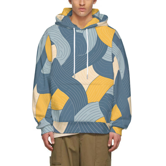 Abstract Orange and Blue Adult Hoodie