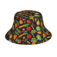 Veggies Pattern Double-Sided Unisex Polyester Bucket Hat