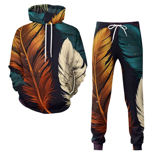 Elegant Feathers Men's Adult Hoodie Set