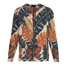 Tropical Leaves Pattern Adult Hoodie