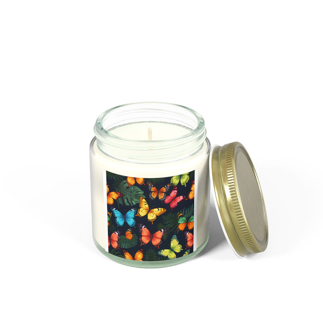 Butterfly Pattern Scented Coconut Apricot Candles (4oz, 9oz)