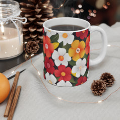 Flower Pattern Mug 11oz