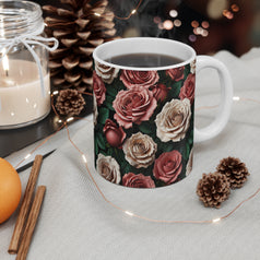 Roses Flower Pattern Mug 11oz