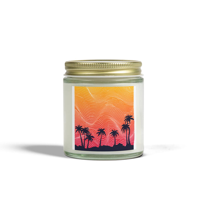 Sunset Pattern Scented Coconut Apricot Candles (4oz, 9oz)