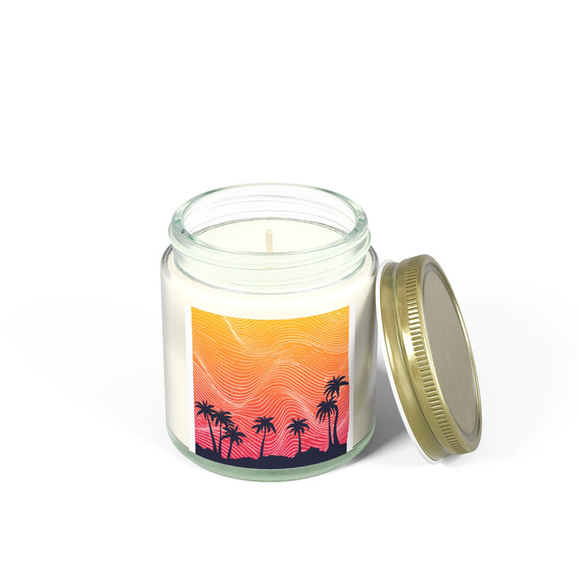 Sunset Pattern Scented Coconut Apricot Candles (4oz, 9oz)