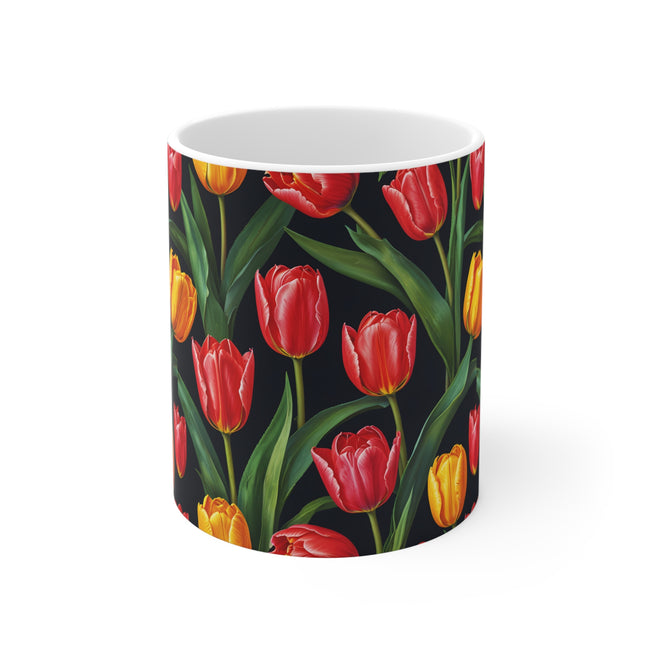 Tulip Flower Pattern Mug 11oz