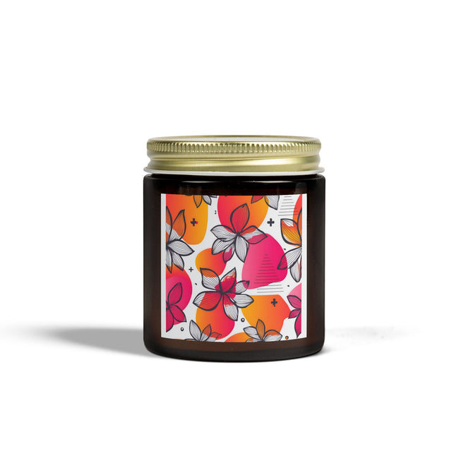 Floral Shapes Scented Coconut Apricot Candles (4oz, 9oz)