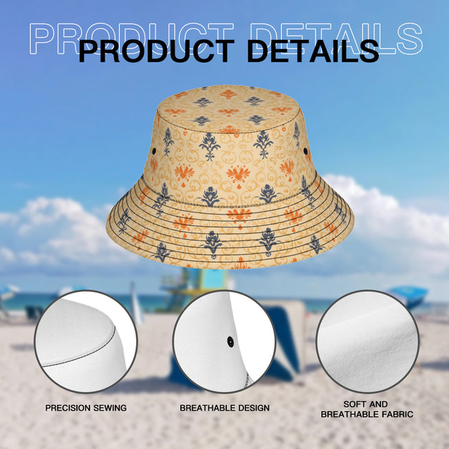 Abstract Pattern Double-Sided Unisex Polyester Bucket Hut