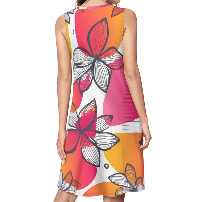 Floral Shapes Women's Casual Dress