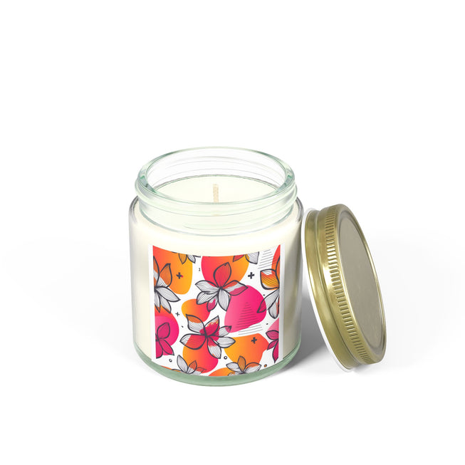 Floral Shapes Scented Coconut Apricot Candles (4oz, 9oz)