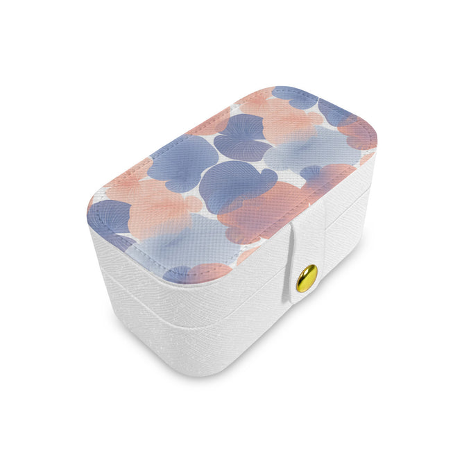 Floral Shapes Pattern Personalized Portable Jewelry Box