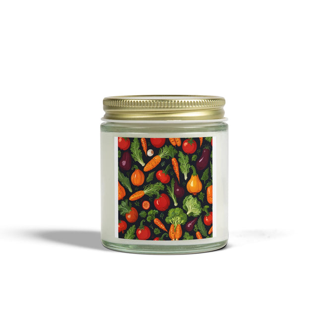 Veggie Pattern Scented Coconut Apricot Candles (4oz, 9oz)