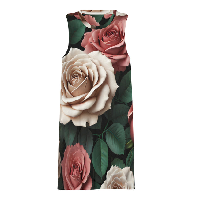 Rose Pattern Women's Casual Dress