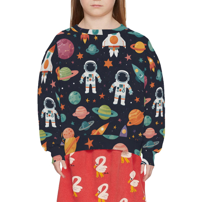 Astronaut Dreams Kids Round Neck Sweater