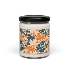 Floral Pattern Scented Soy Candle, 9oz