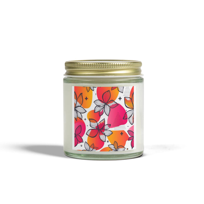 Floral Shapes Scented Coconut Apricot Candles (4oz, 9oz)