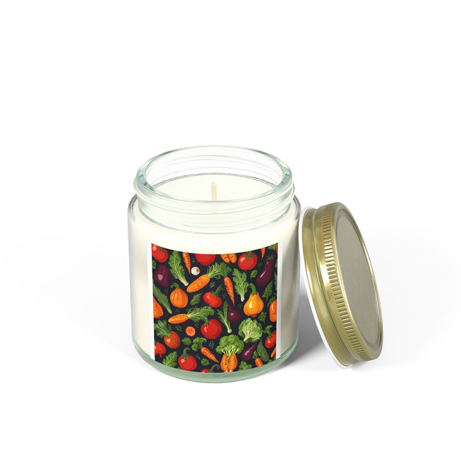 Veggie Pattern Scented Coconut Apricot Candles (4oz, 9oz)