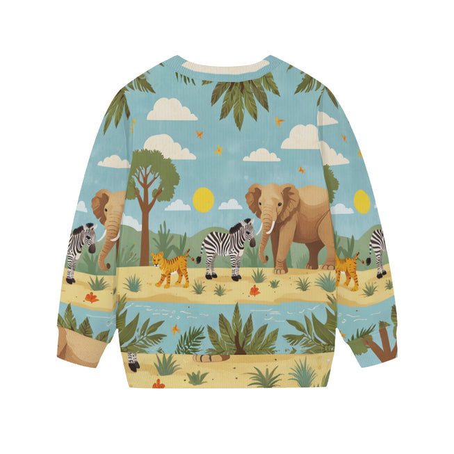 Safari Adventure Kids Round Neck Sweater