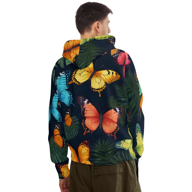 Tropical Butterfly Men's Adult Hoodie Set