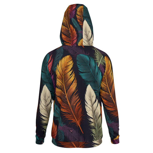 Elegant Feathers Men's Zip Up Hoodie