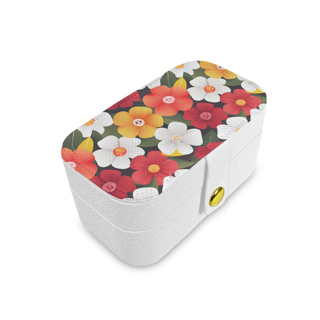 Floral Pattern Personalized Portable Jewelry Box