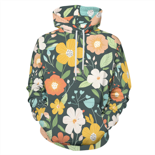 Floral Seamless Pattern Adult Hoodie