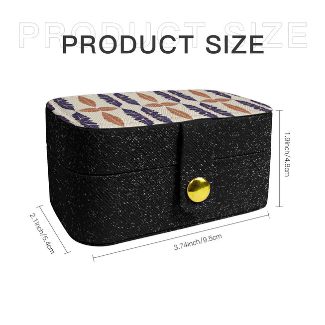 Tropical Leaf Personalized Portable Jewelry Box