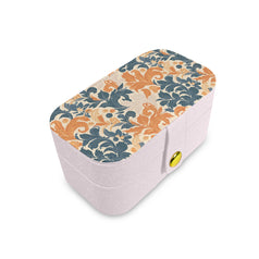 Orange Floral Personalized Portable Jewelry Box