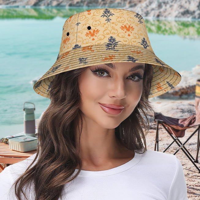 Abstract Pattern Double-Sided Unisex Polyester Bucket Hut