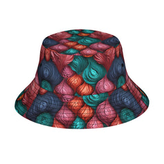 Abstract Seamless Pattern Double-Sided Unisex Polyester Bucket Hat