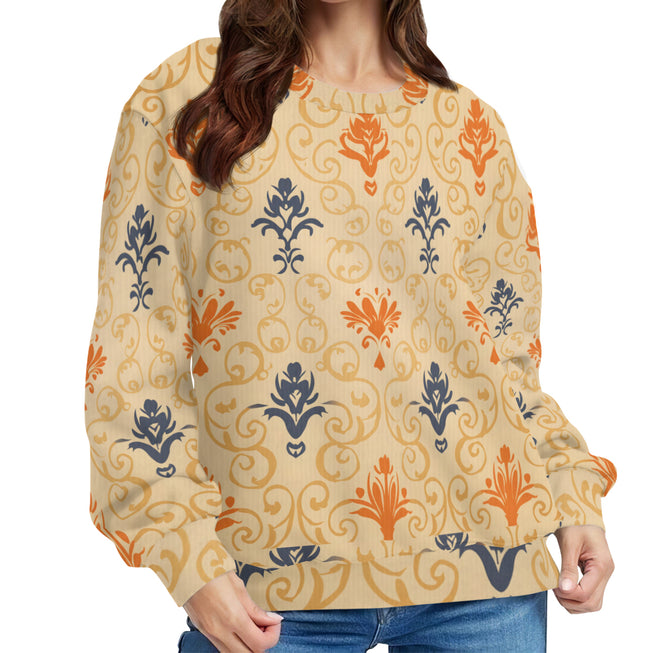 Abstract Pattern Crew Neck Sweater