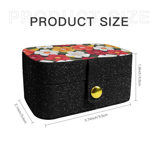 Floral Pattern Personalized Portable Jewelry Box