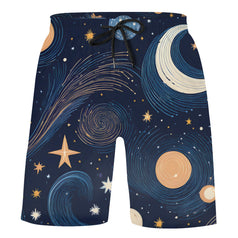 Galaxy Patterns Kids Peach Skin Beach Pants