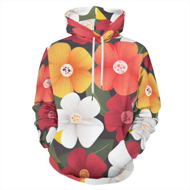 Floral Pattern Adult Hoodie