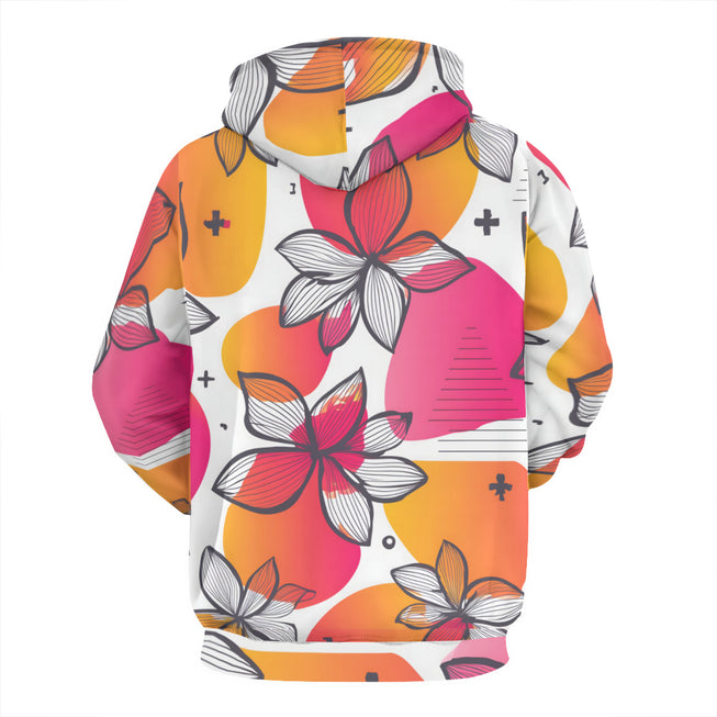 Floral Shapes Adult Hoodie