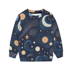 Galaxy Patterns Kids Round Neck Sweater