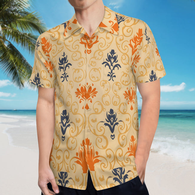 Abstract Pattern Man's Casual Short-Sleeved Shirt