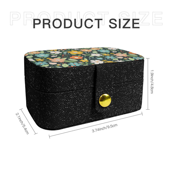 Floral Seamless Pattern Personalized Portable Jewelry Box