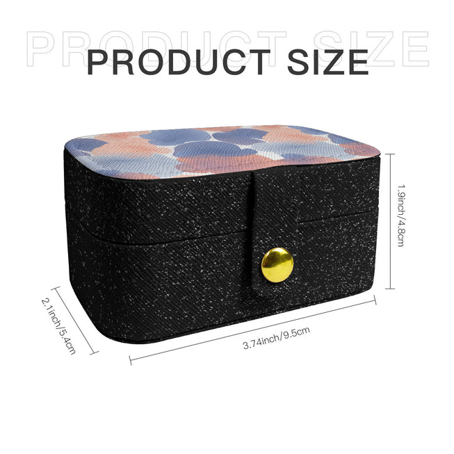 Floral Shapes Pattern Personalized Portable Jewelry Box