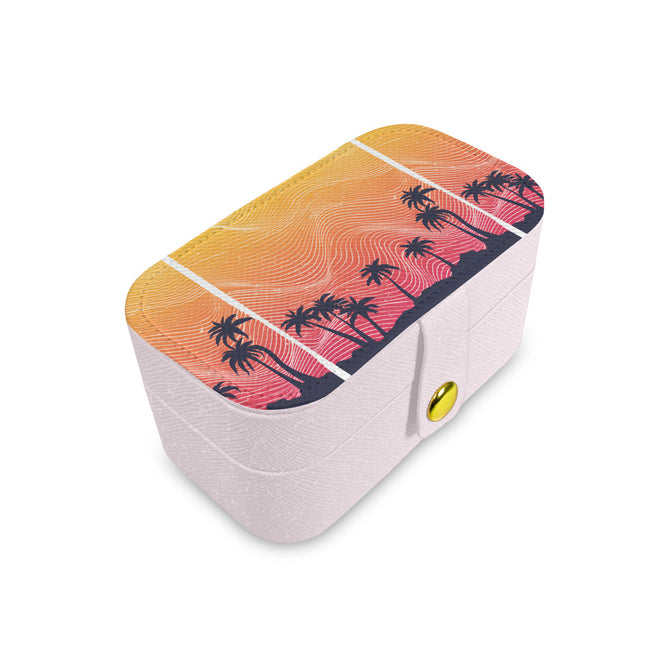 Sunset Pattern Personalized Portable Jewelry Box