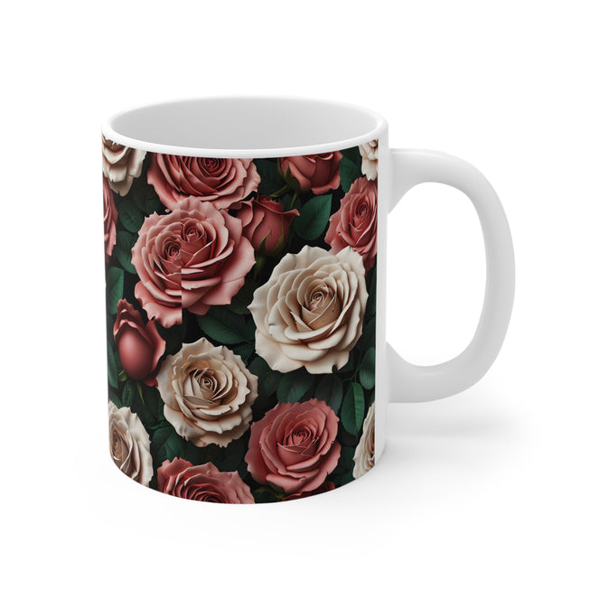 Roses Flower Pattern Mug 11oz