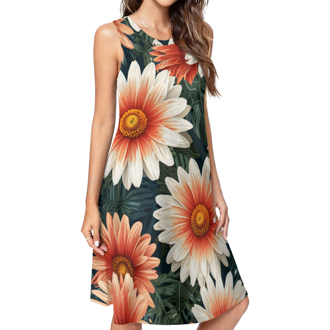 Daisy Pattern Women's Casual Dress