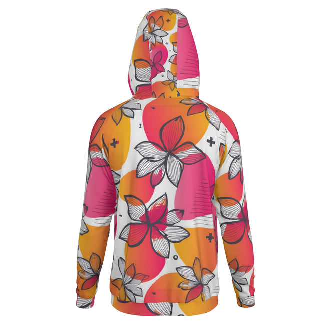 Floral Shapes Men's Zip Up Hoodie