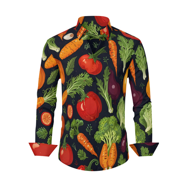 Veggies Pattern Men's Classic Long-Sleeved Shirt