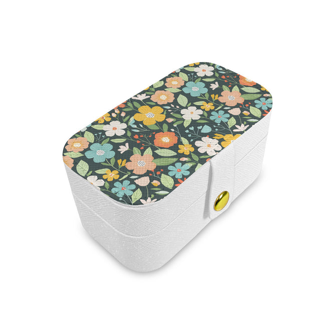 Floral Seamless Pattern Personalized Portable Jewelry Box