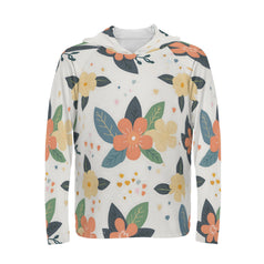 Firefly Floral Seamless Pattern Men's Sun Protection Long Sleeve Hoodie