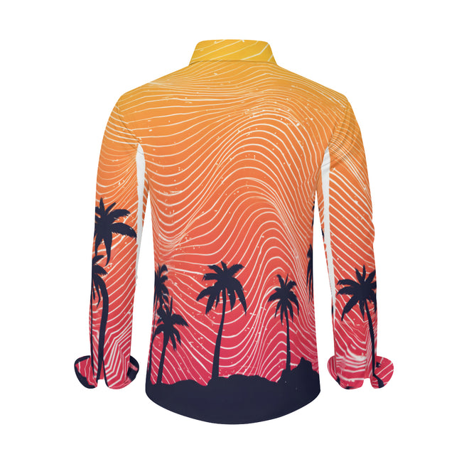 Sunset Pattern Men's Classic Long-Sleeved Shirt